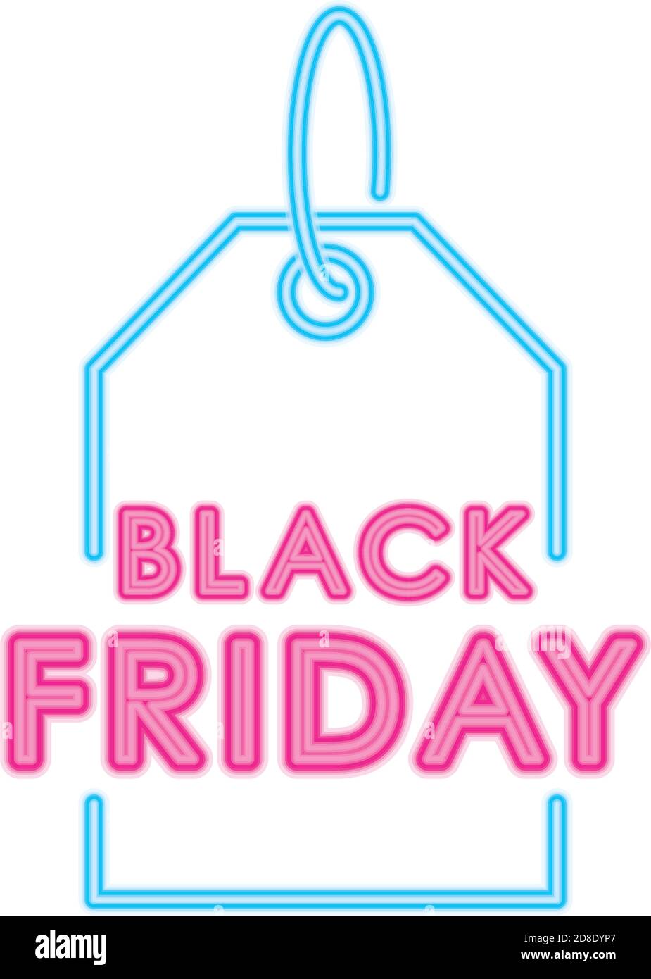 black friday design with price tag icon over white background, colorful ...