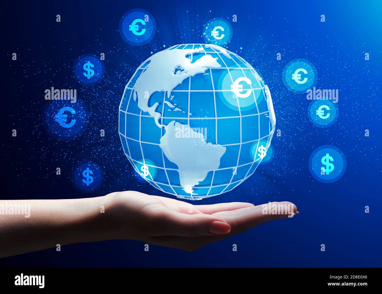 Modern economics and money, monitoring for business Stock Photo Alamy