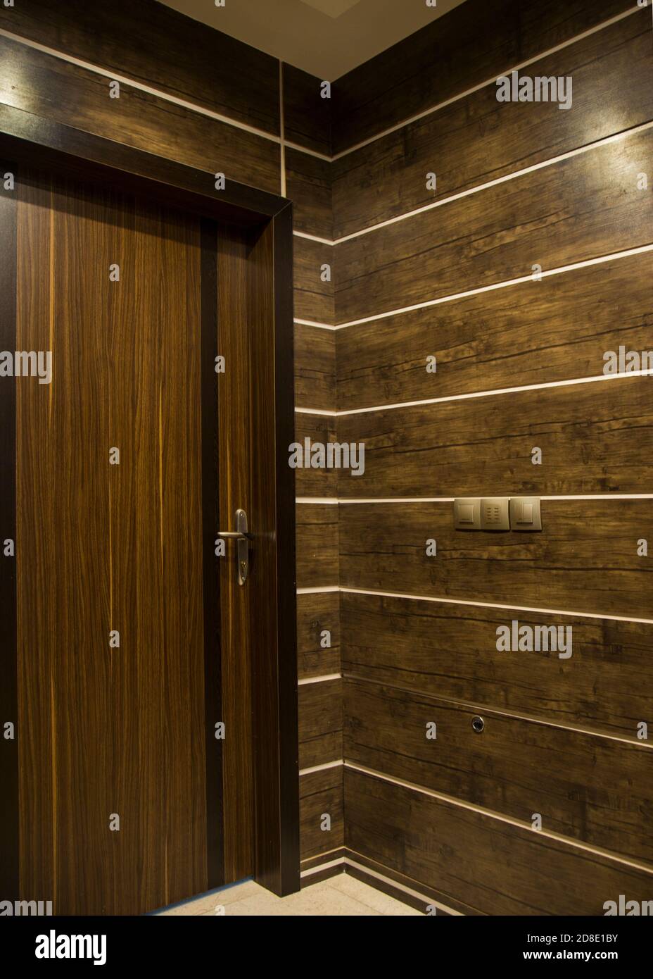 wooden Door entrance in lobby Stock Photo Alamy