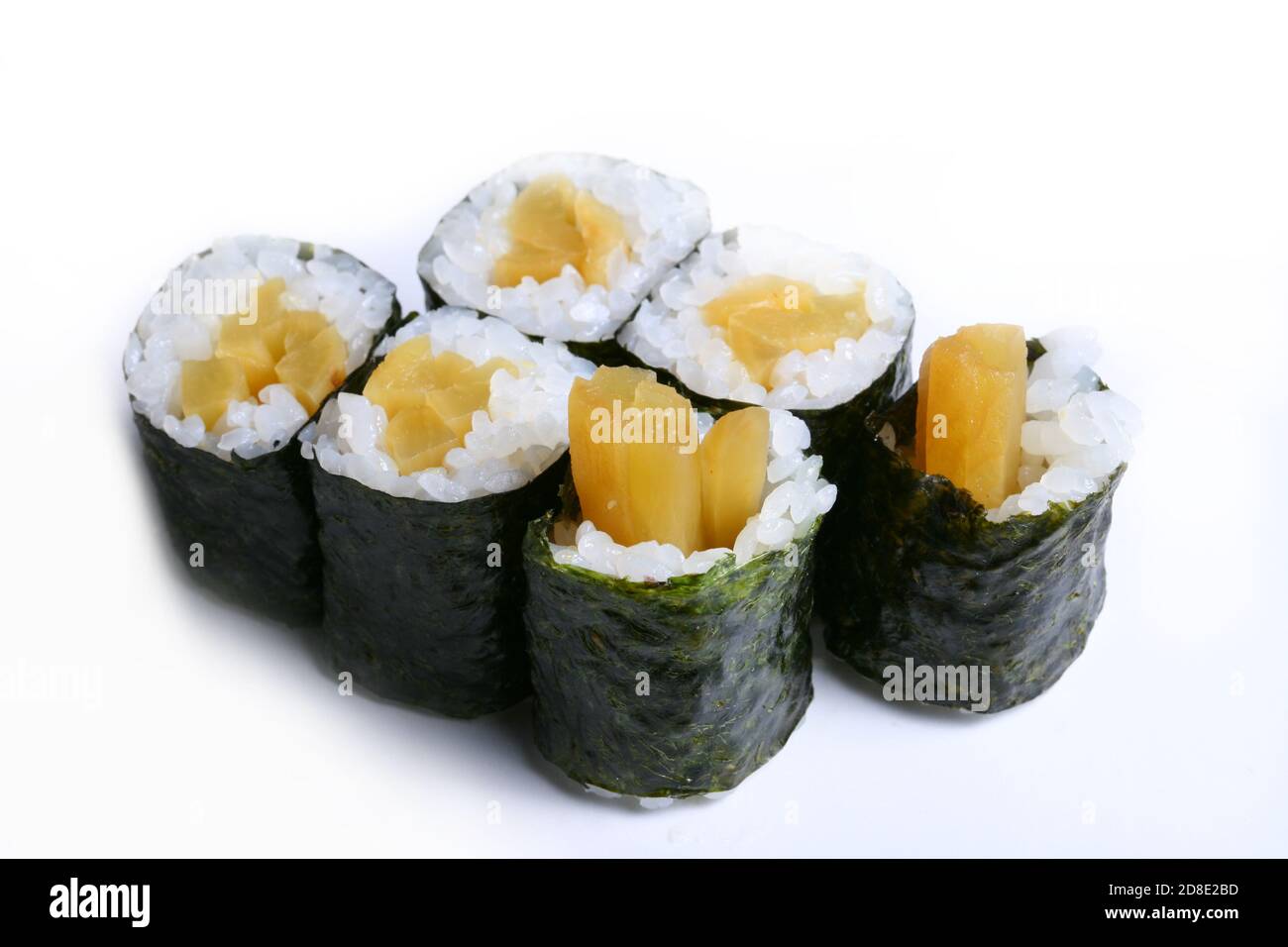 Kappa Maki, Maki sushi rolls, pickled cucumber rolled with sushi rice wrapped by dried seaweed food style Photo