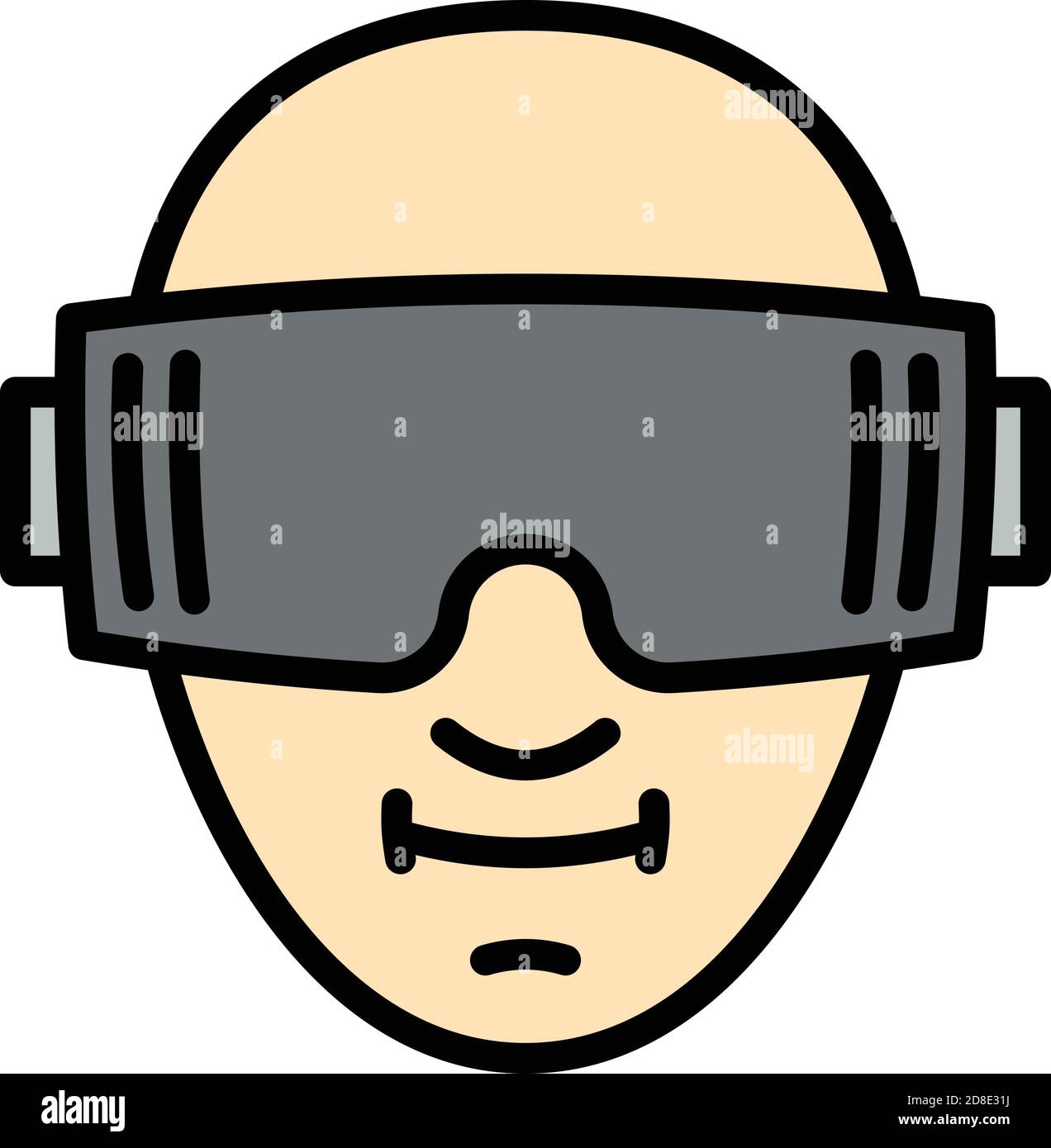 Mask game goggles icon. Outline mask game goggles vector icon for web ...
