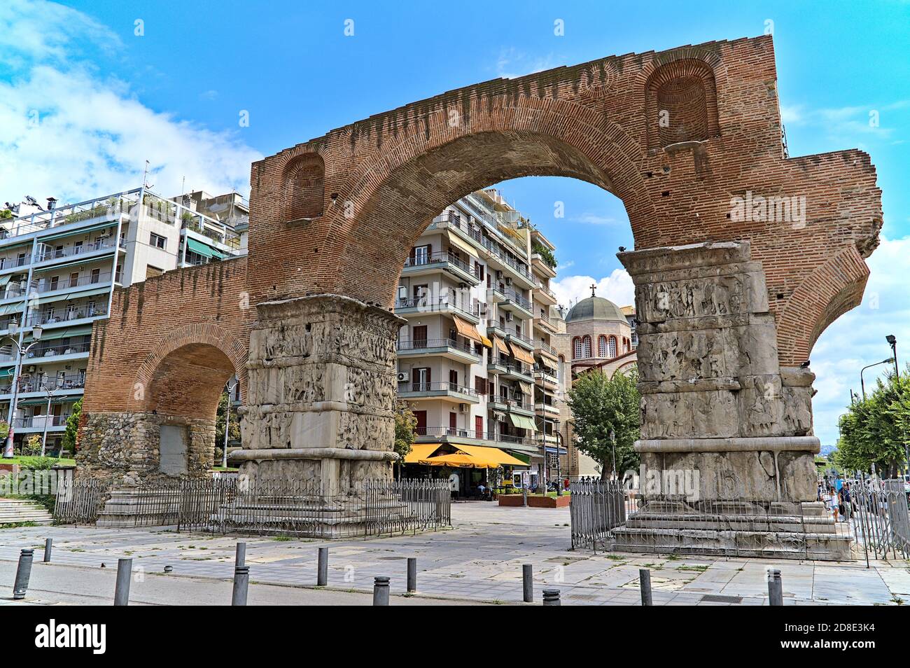 Galerius Arch in Thessaloniki on a sunny day Stock Photo