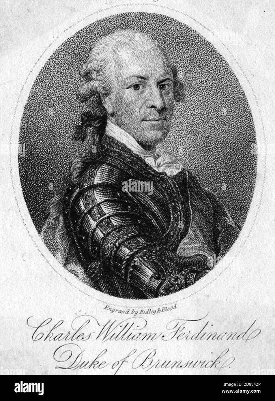 CHARLES WILLIAM FERDINAND, Duke of Brunswick (1735-1806) military leader in the Holy Roman Empire Stock Photo