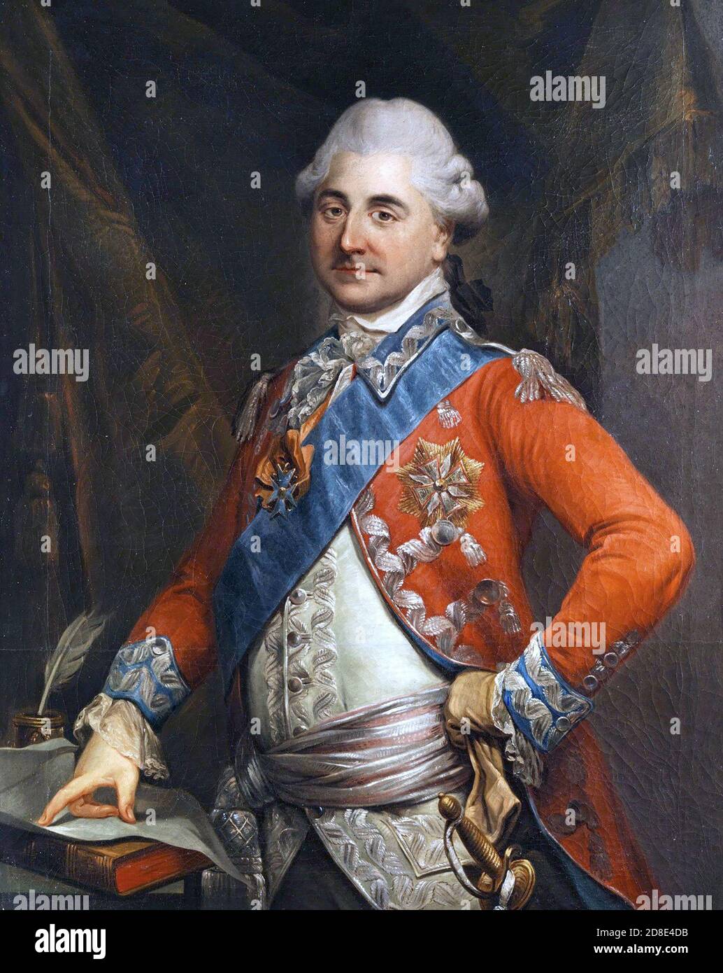STANISLAW AUGUST PONIATOWSKI (1732-1798) aka Stanislaus II Augustus - King of Poland Stock Photo