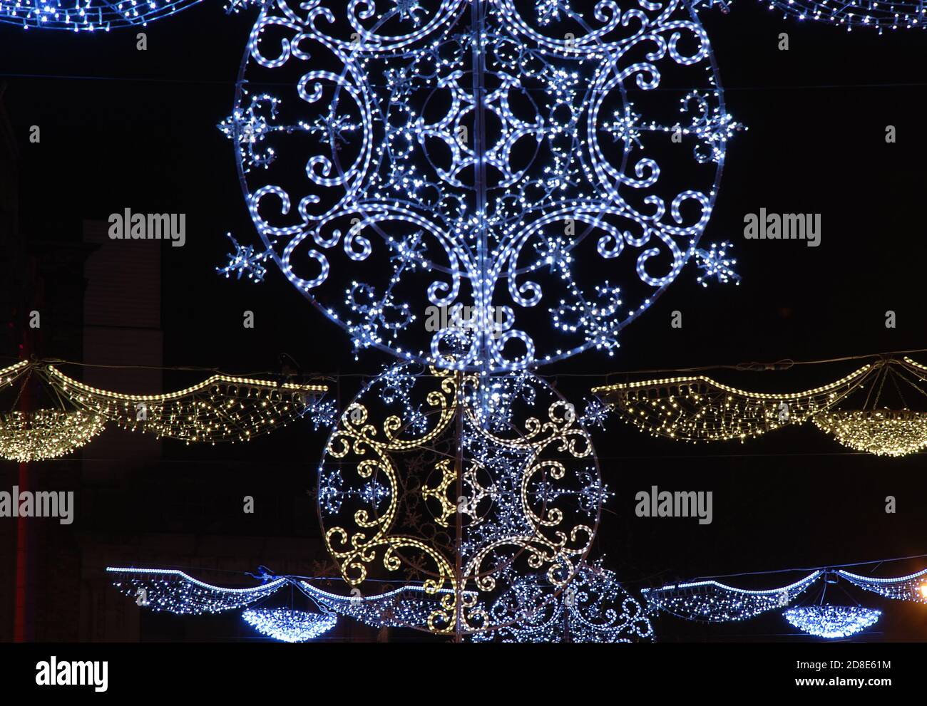 Christmas lights in the centre of Ipswich in Suffolk, UK Stock Photo Alamy