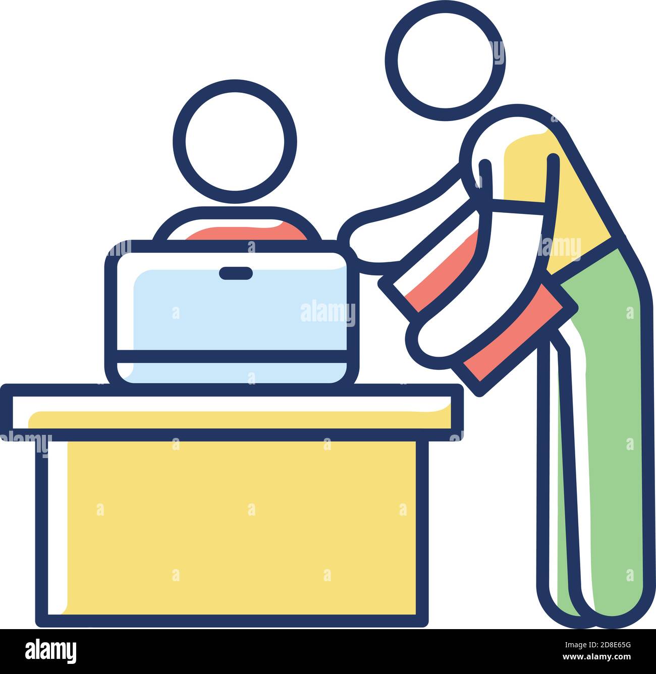 Personal assistant RGB color icon Stock Vector