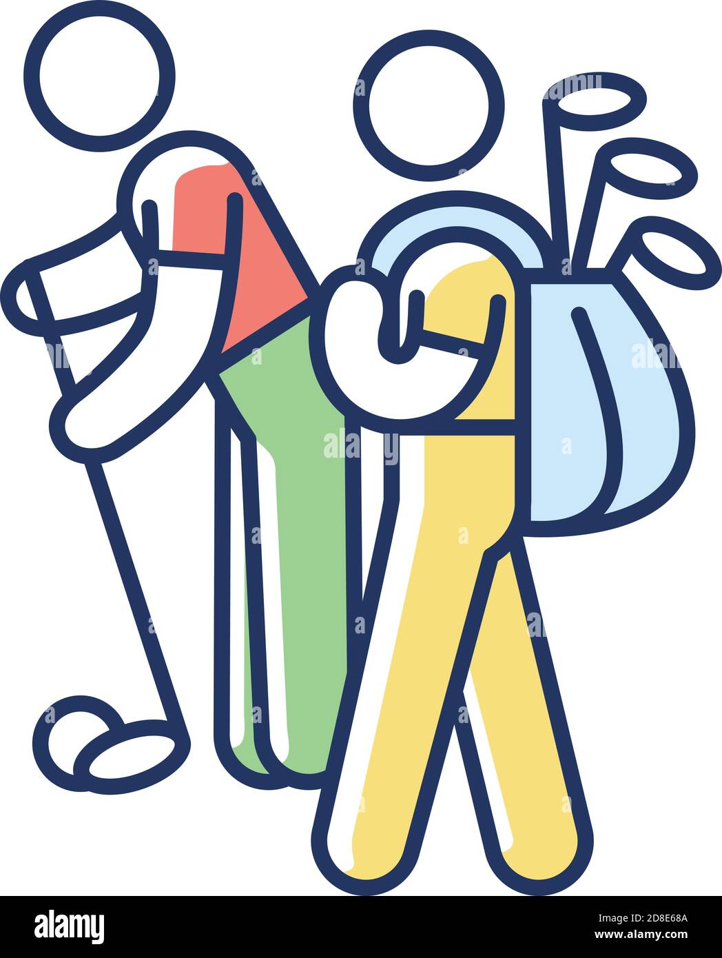 Caddy RGB color icon Stock Vector