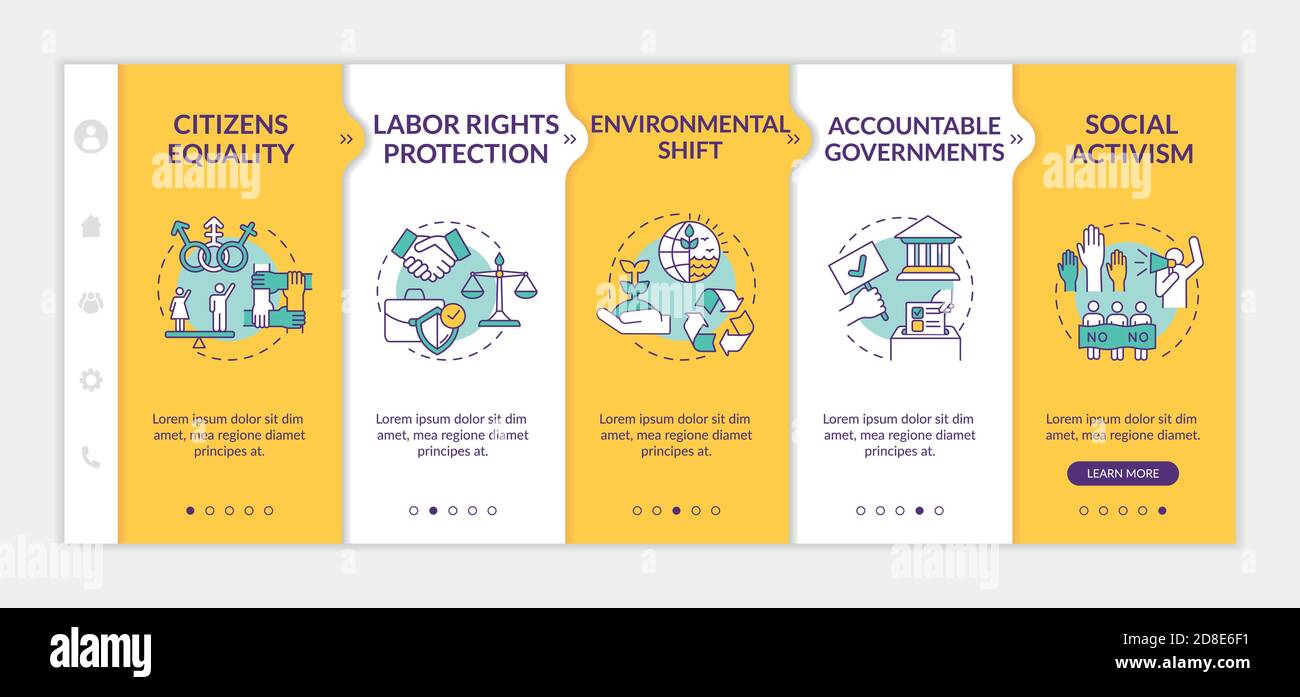 Social change advantages onboarding vector template Stock Vector Image ...