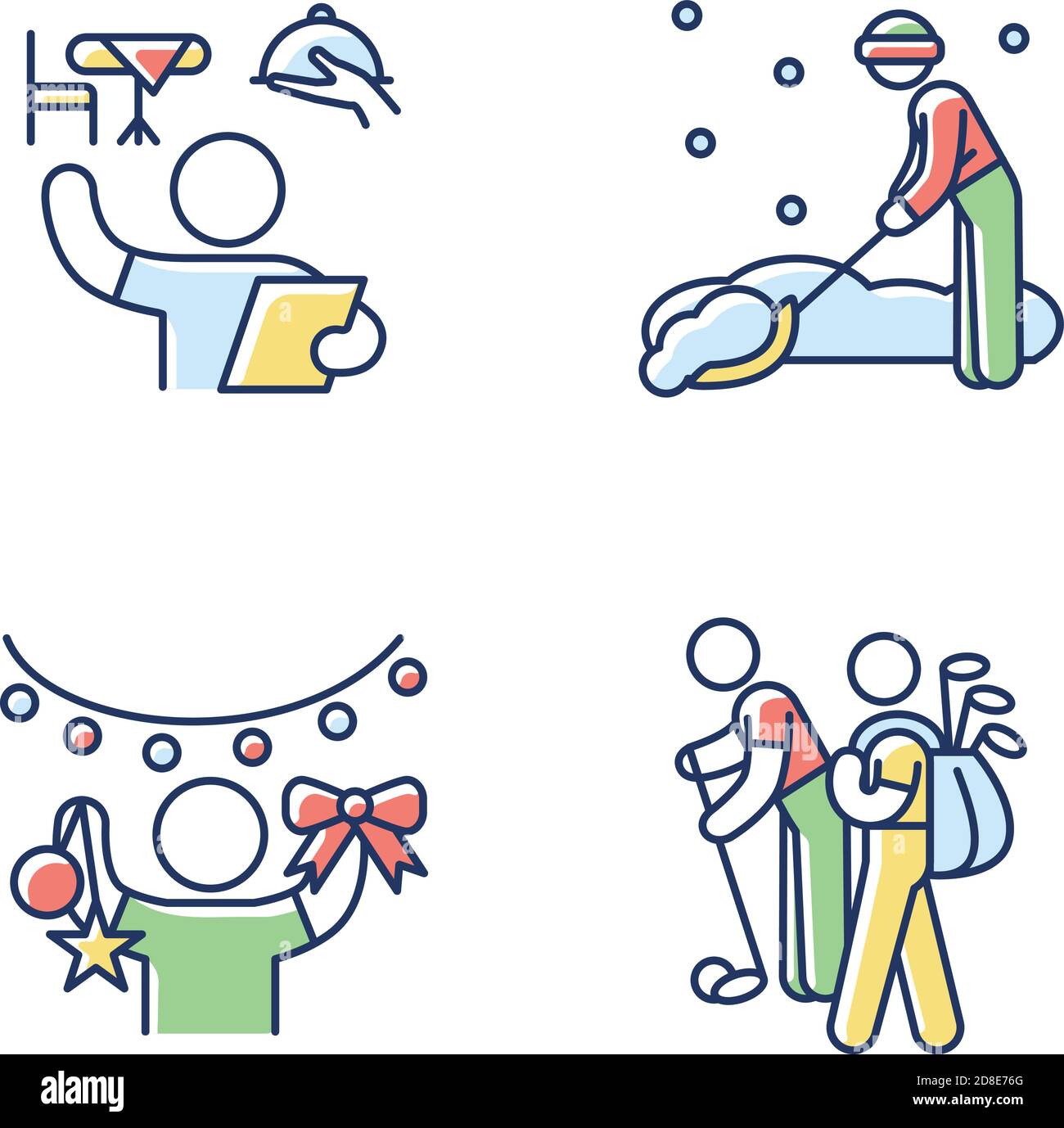 Easy jobs for 16yearolds RGB color icons set Stock Vector Image & Art