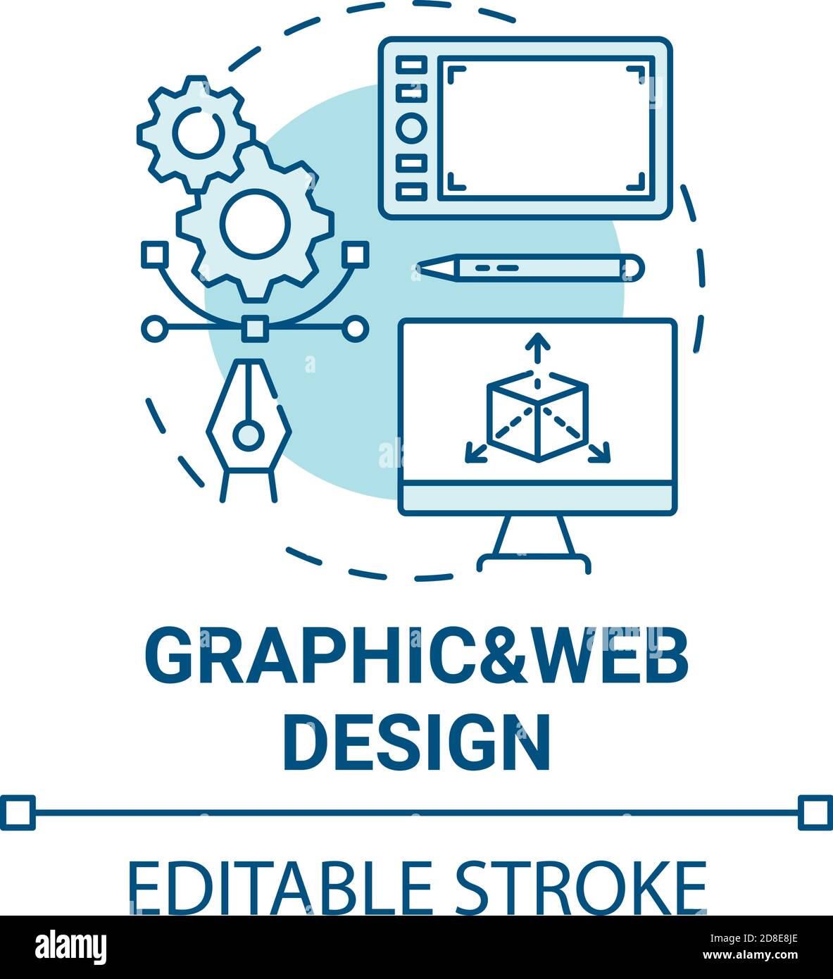 Graphic and web design concept icon Stock Vector Image & Art - Alamy