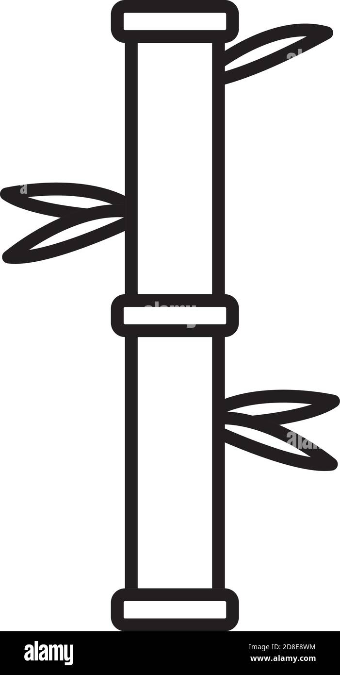bamboo plant line style icon vector illustration design Stock Vector ...