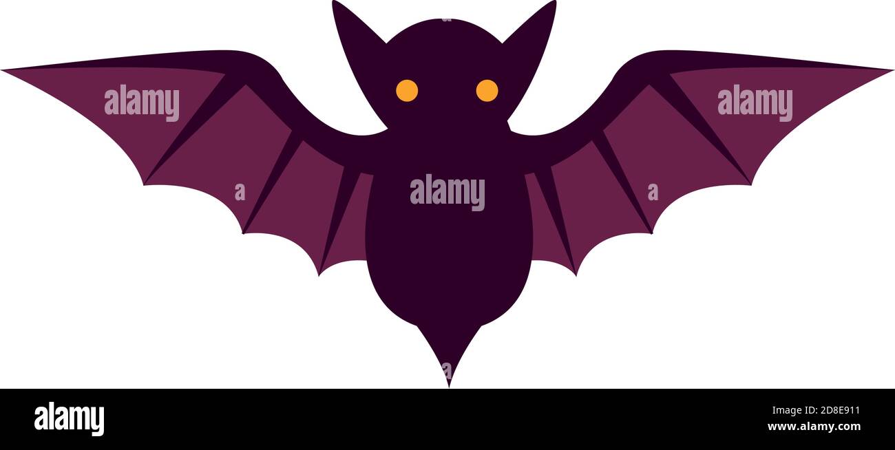 halloween bat flying isolated icon vector illustration design Stock ...