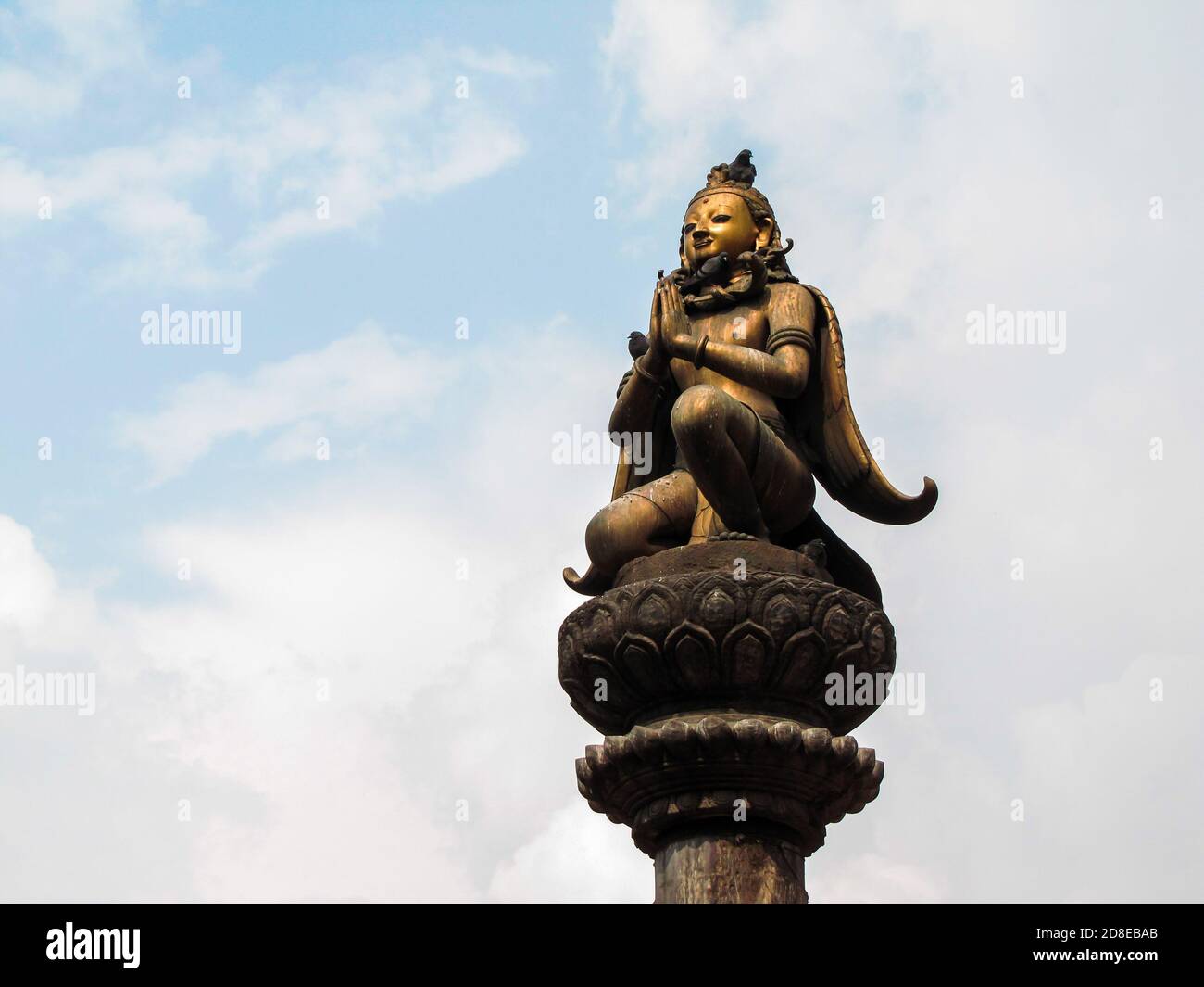 Patan, Nepal - May 2011: An ancient sculpture of a Hindu mythological ...