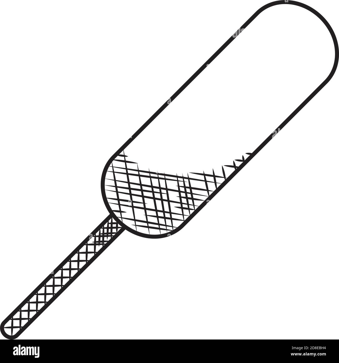 corn dog icon over white background, hand draw style, vector