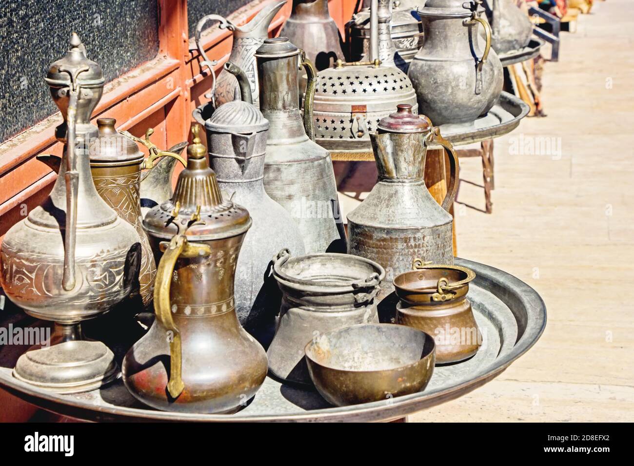 metal souvenirs at Grand Bazaar market in Istanbul Stock Photo Alamy