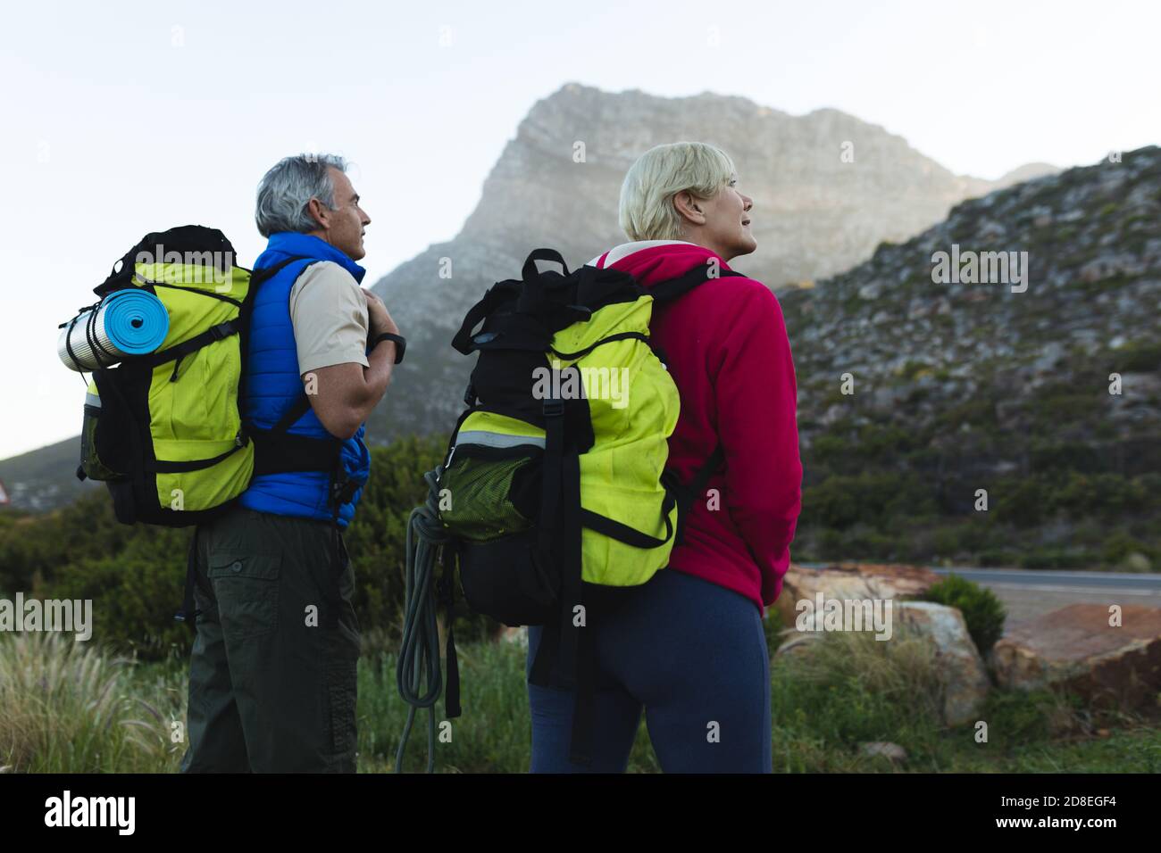Senior couple spending time in nature together Stock Photo
