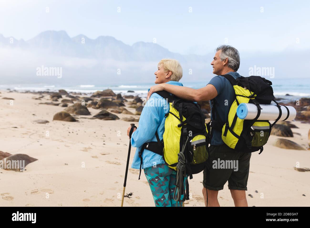 Senior couple spending time in nature together Stock Photo