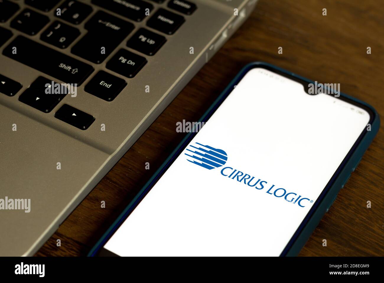In this photo illustration the Cirrus Logic logo seen displayed on a smartphone Stock Photo Alamy