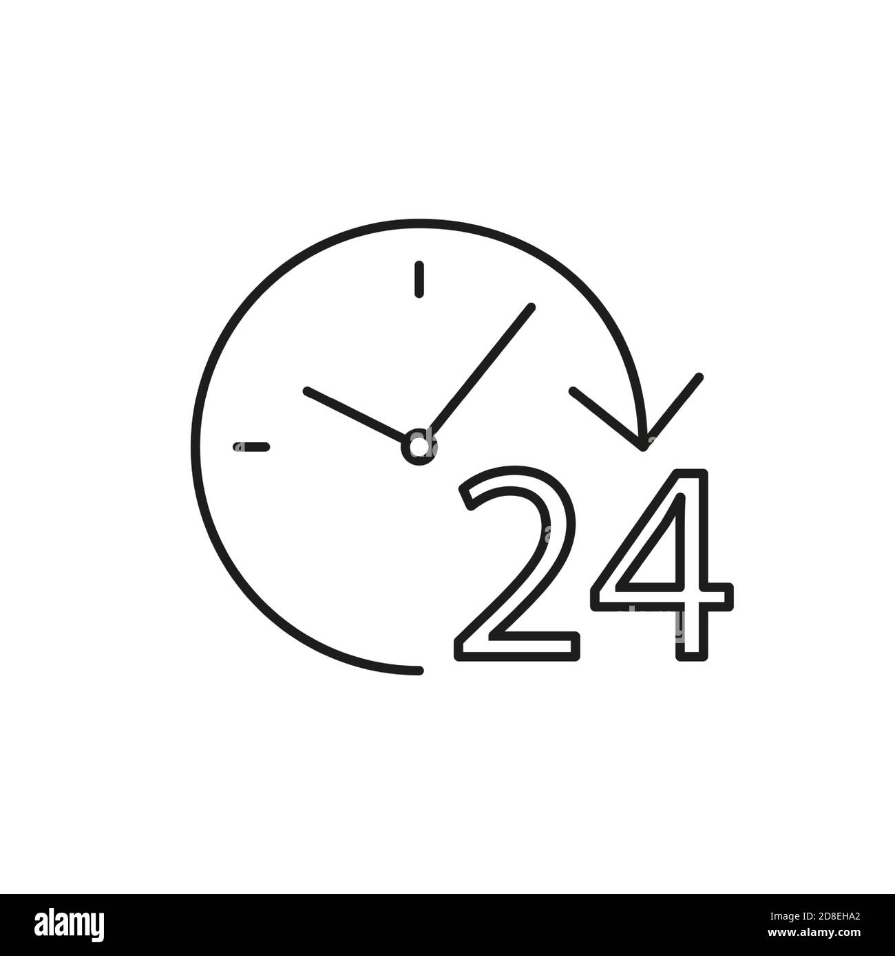 around the clock icon element of icon for mobile concept and