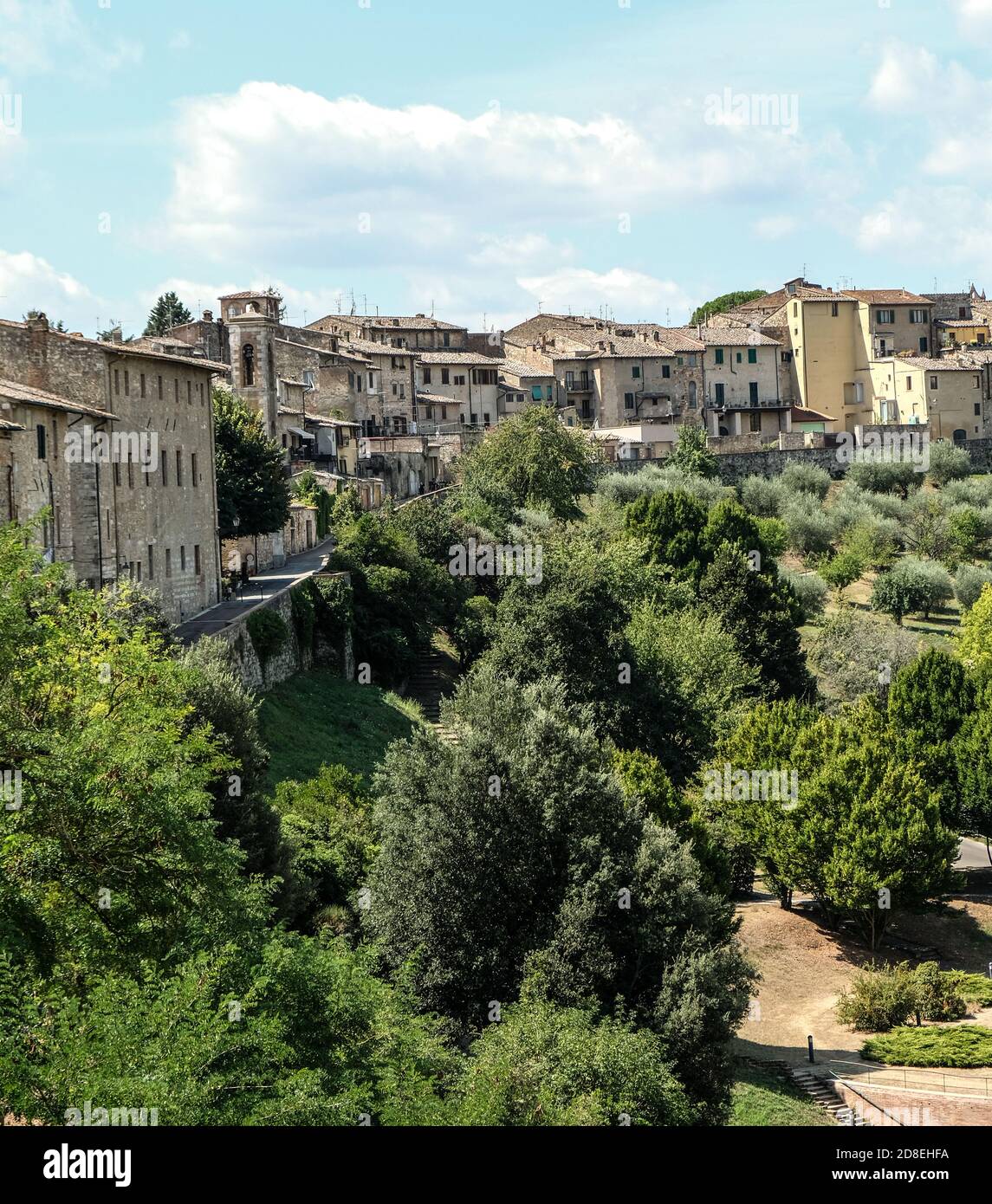 Authentic street in small village in tuscany in Italy with a lot of ...