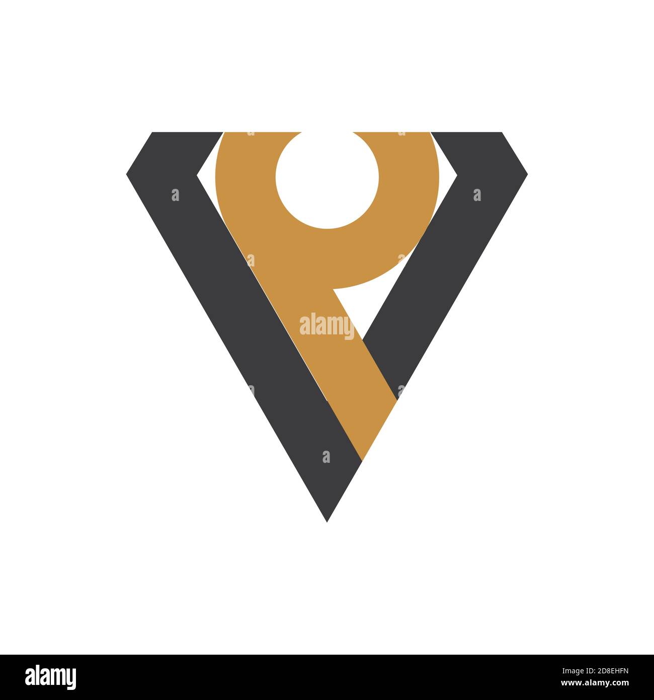 Initial letter vp logo or pv logo vector design template Stock Vector