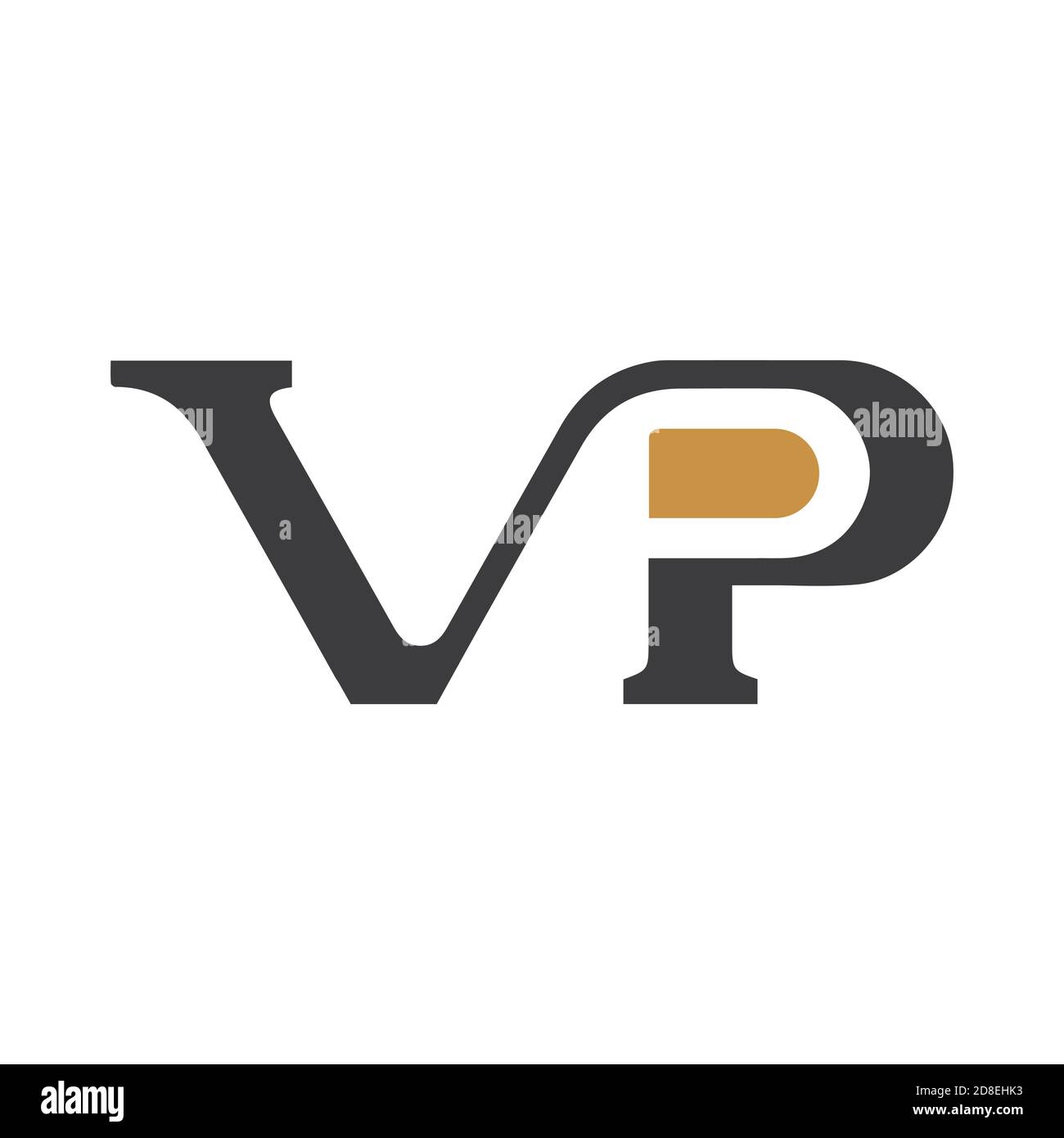 Initial letter vp logo or pv logo vector design template Stock Vector