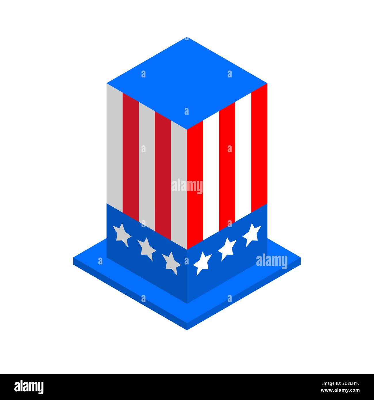 Uncle sam hat isolated. symbol of USA Independence Day 4th July Stock ...
