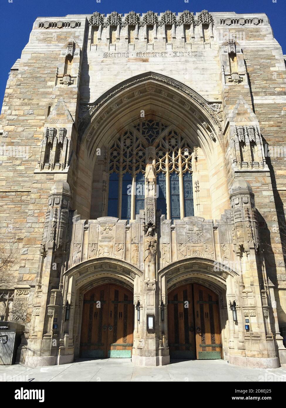 Sterling Memorial Library, Exterior View, Yale University, New Haven, Connecticut, USA Stock Photo