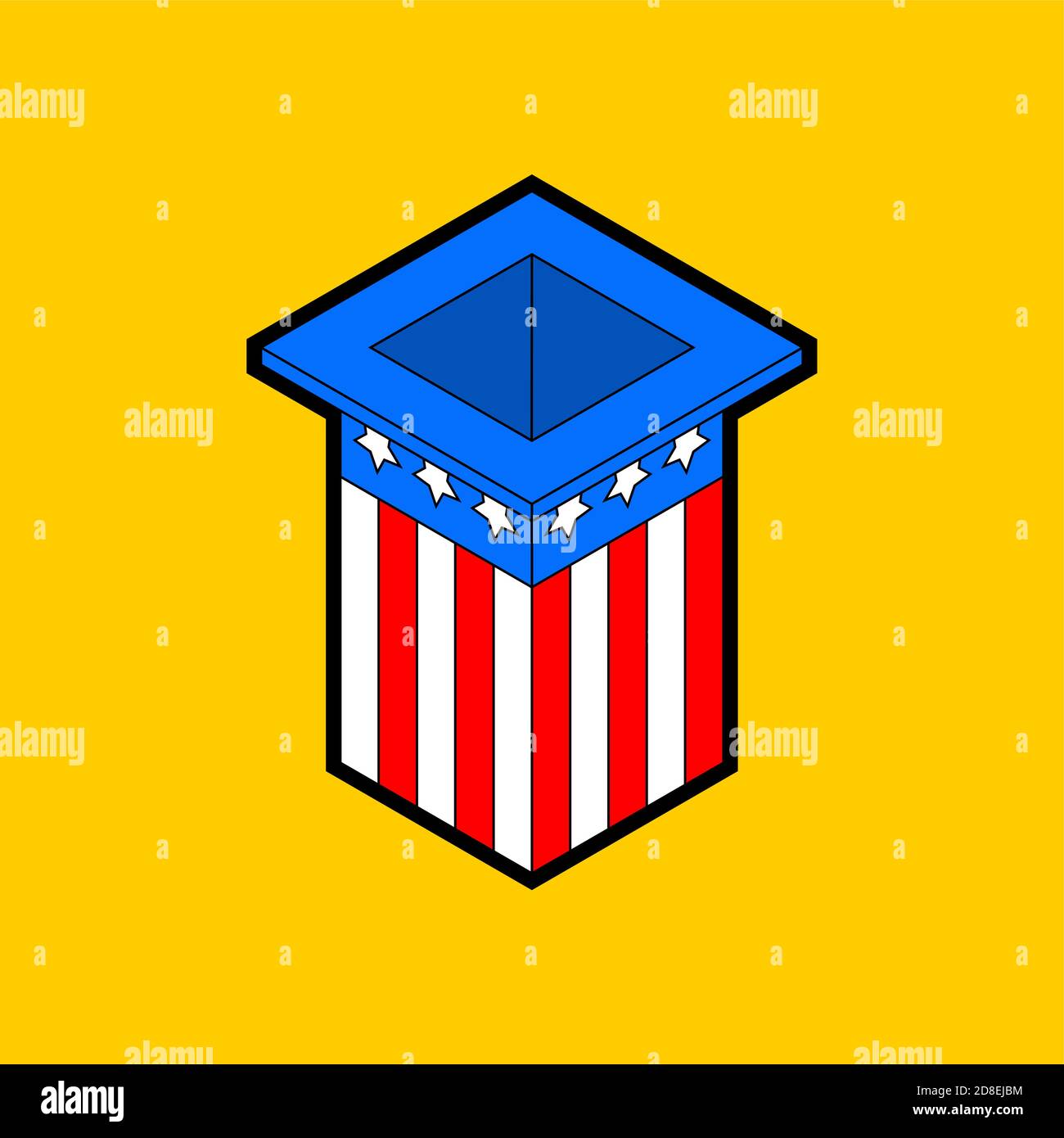 Uncle sam hat isolated. symbol of USA Independence Day 4th July Stock ...