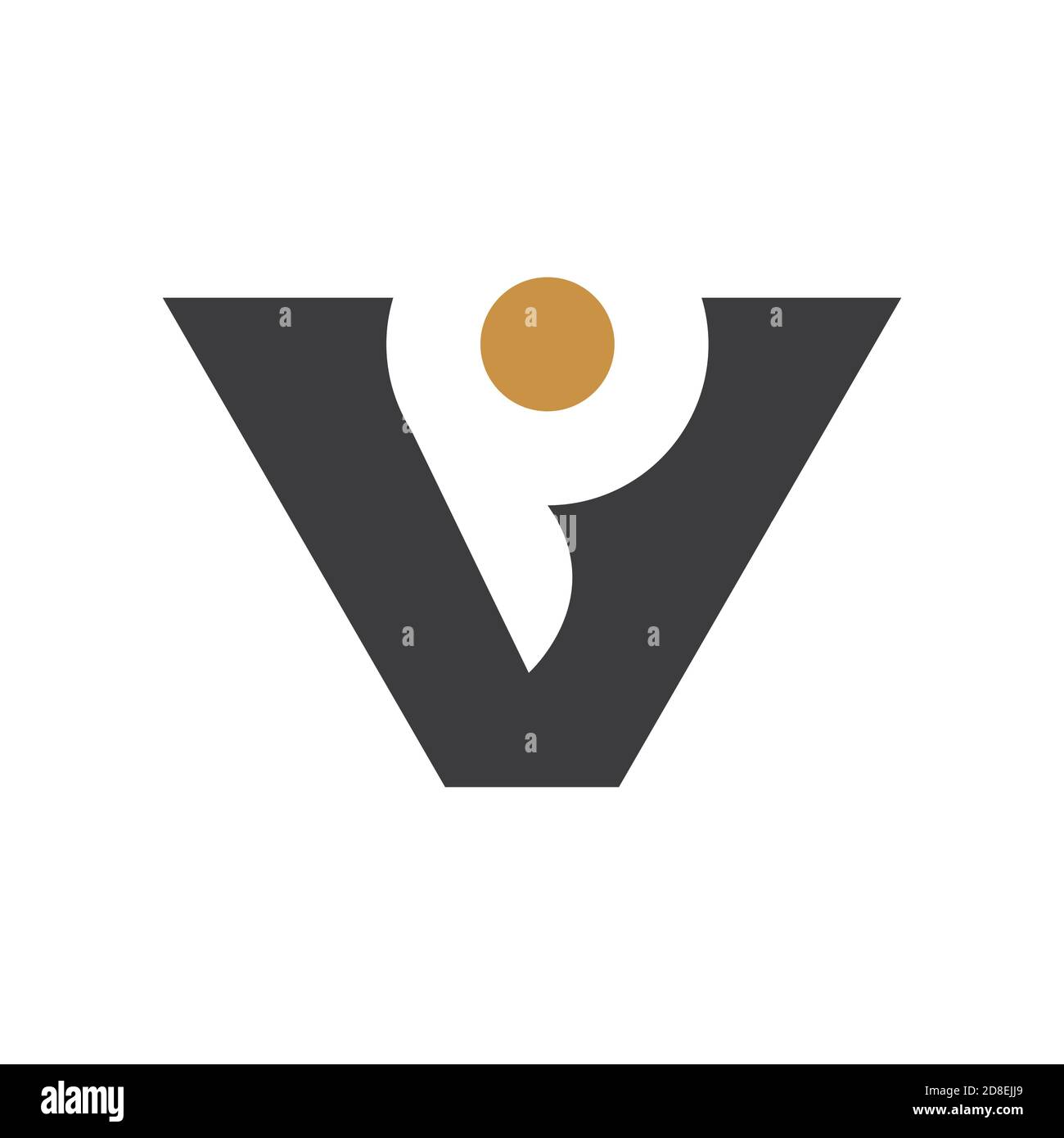 Initial letter vp logo or pv logo vector design template Stock Vector