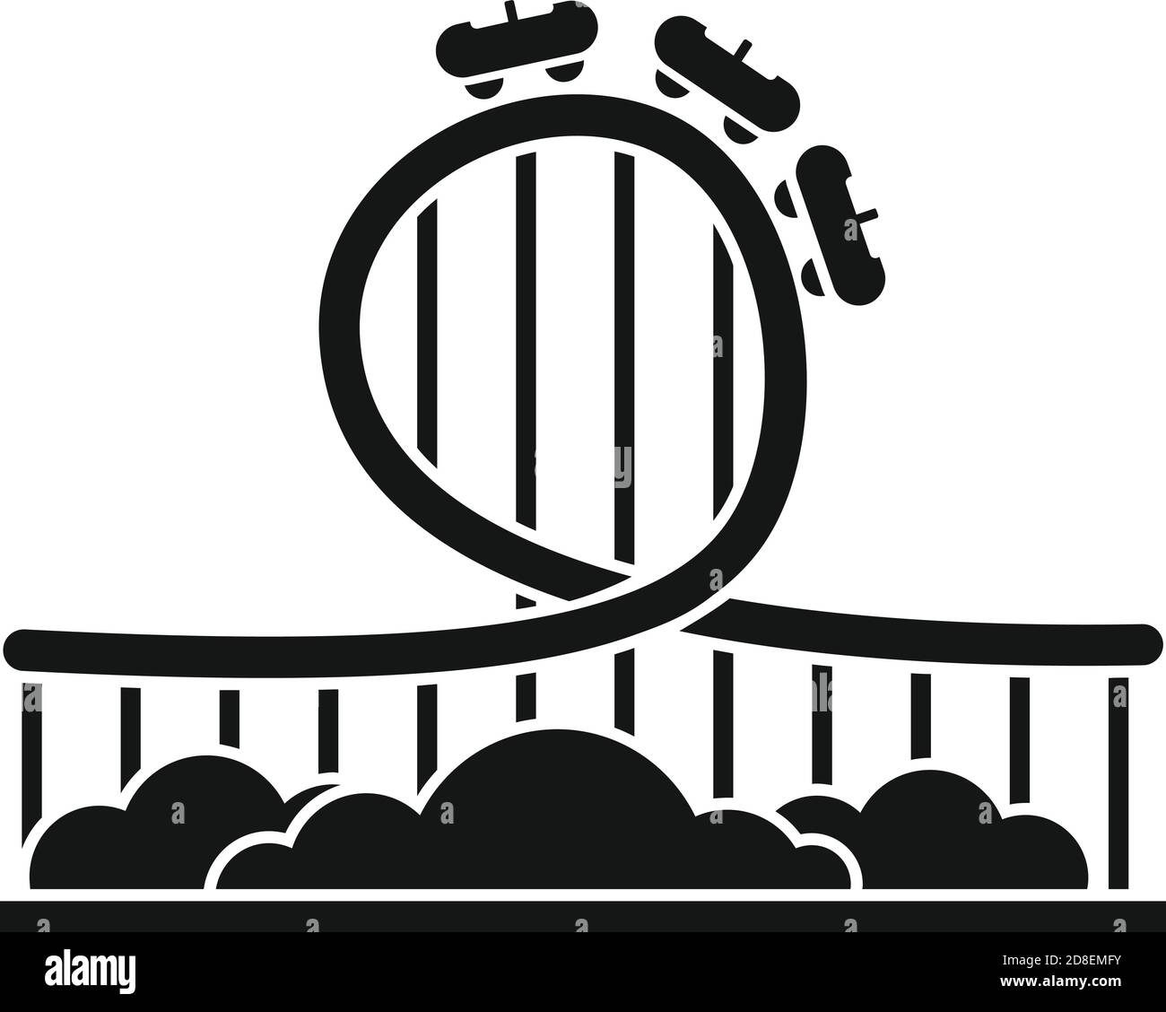 Roller coaster ride icon, simple style Stock Vector Image & Art Alamy