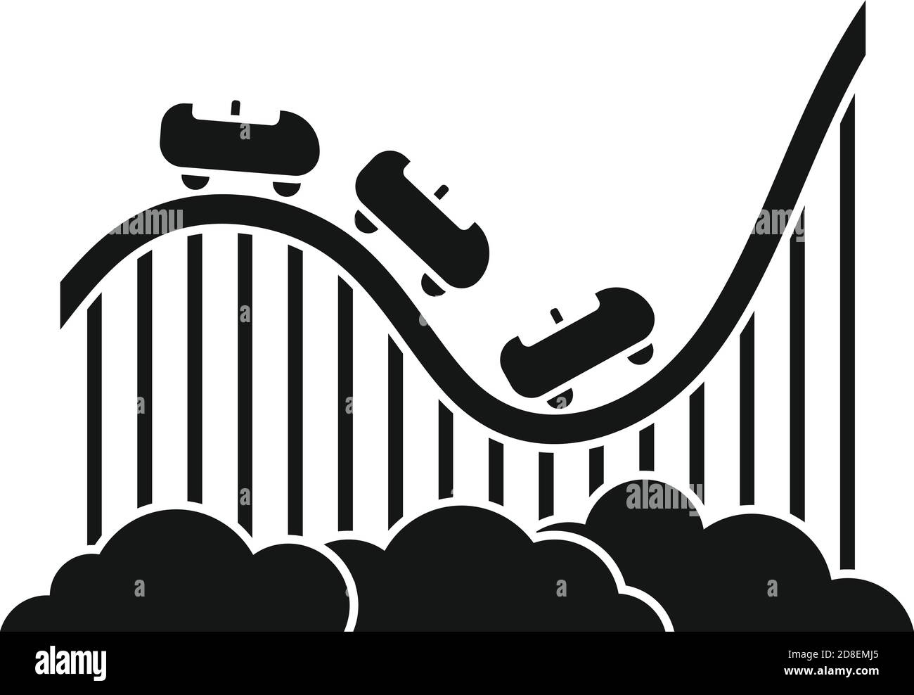 Roller coaster park icon, simple style Stock Vector Image & Art - Alamy