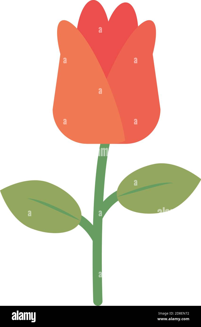 rose flower flat style icon vector illustration design Stock Vector Image &  Art - Alamy