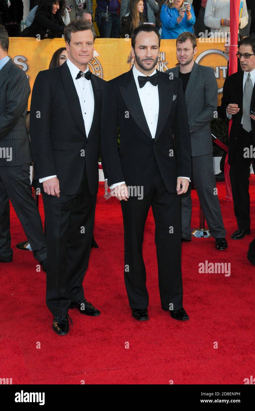Colin Firth ,Tom Ford arrives at the 16th annual Screen Actors Guild