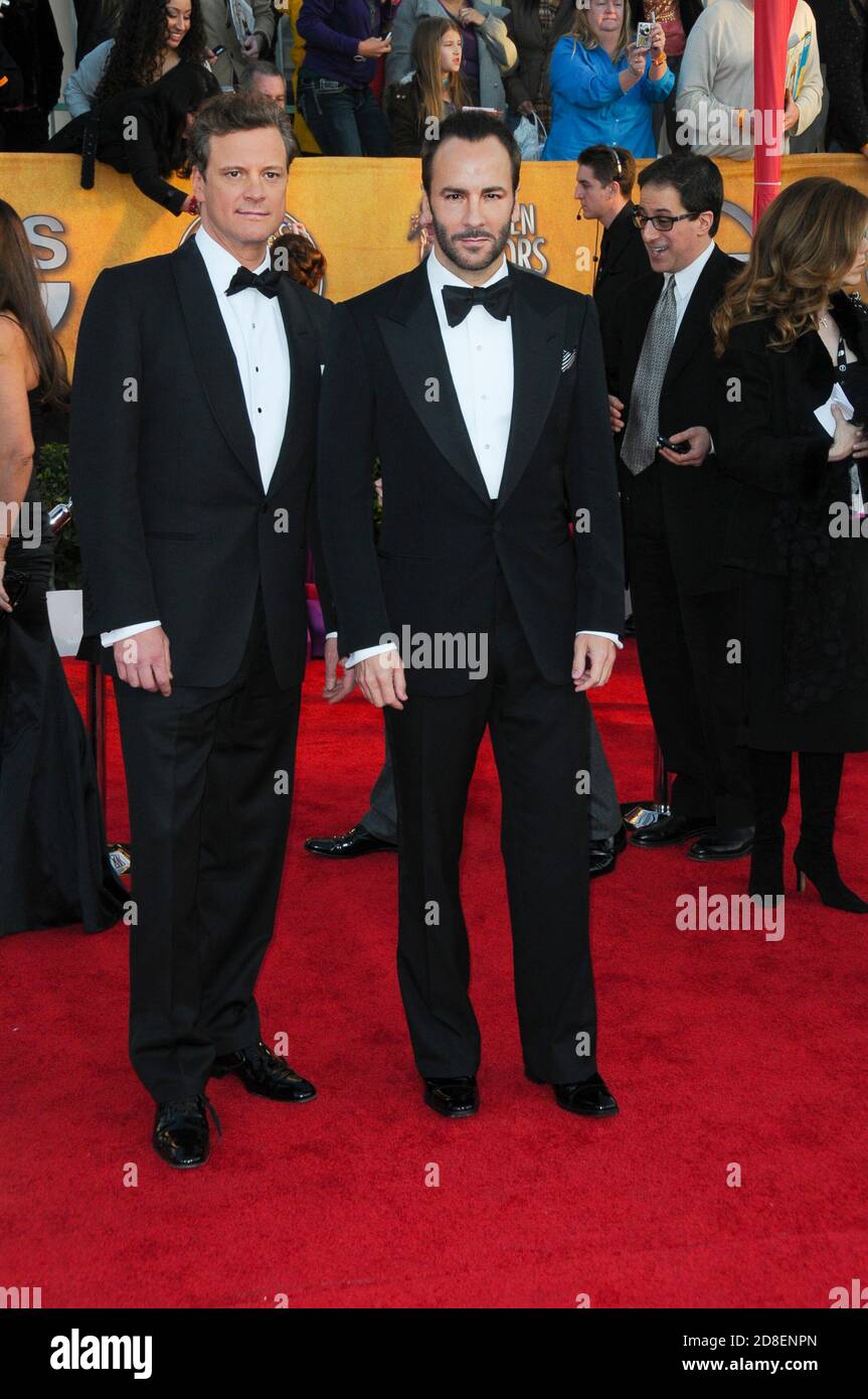 Colin Firth ,Tom Ford arrives at the 16th annual Screen Actors Guild