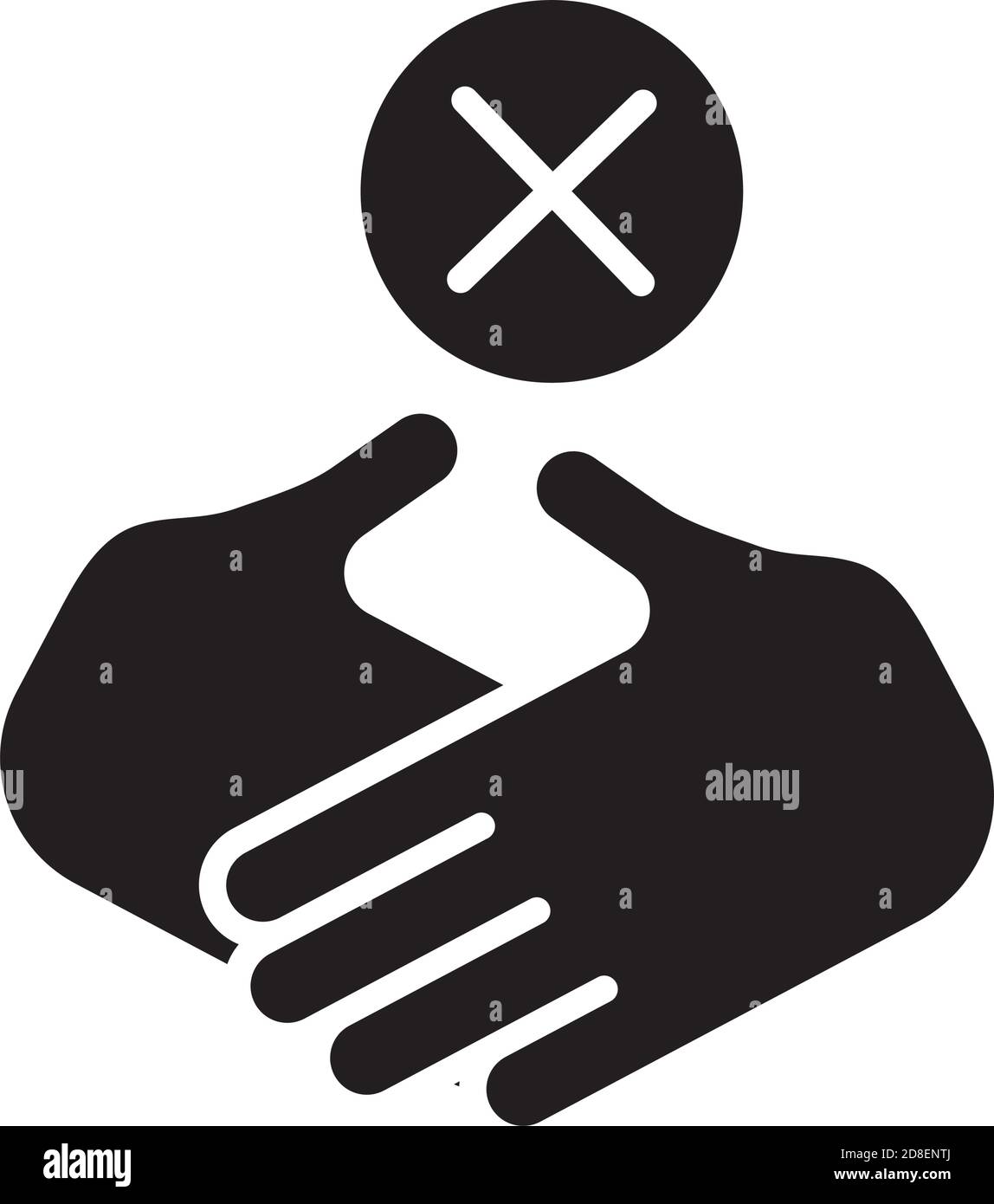 Avoid contact pictogram Black and White Stock Photos & Images - Alamy