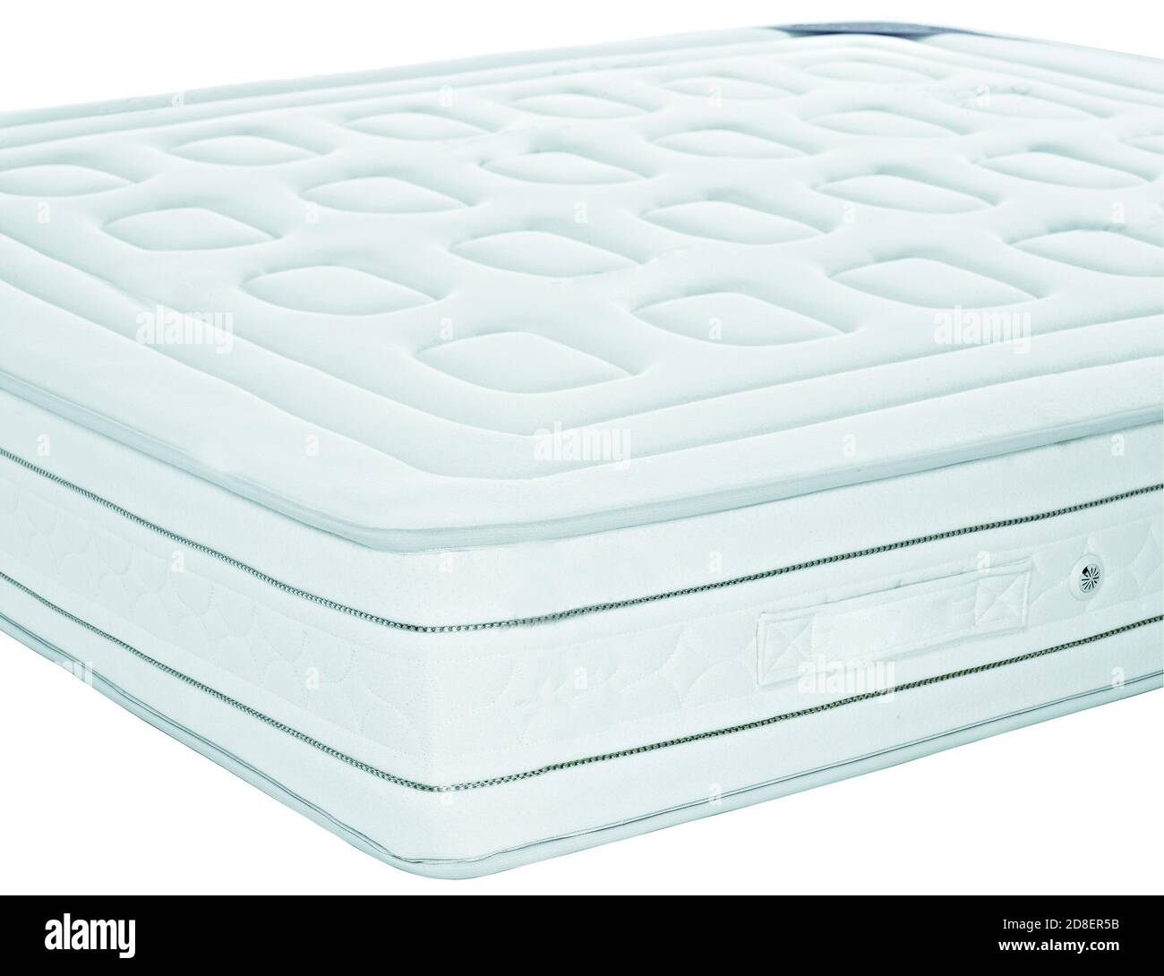 Double Mattress closeup. Isolated on a white background. Stock Photo
