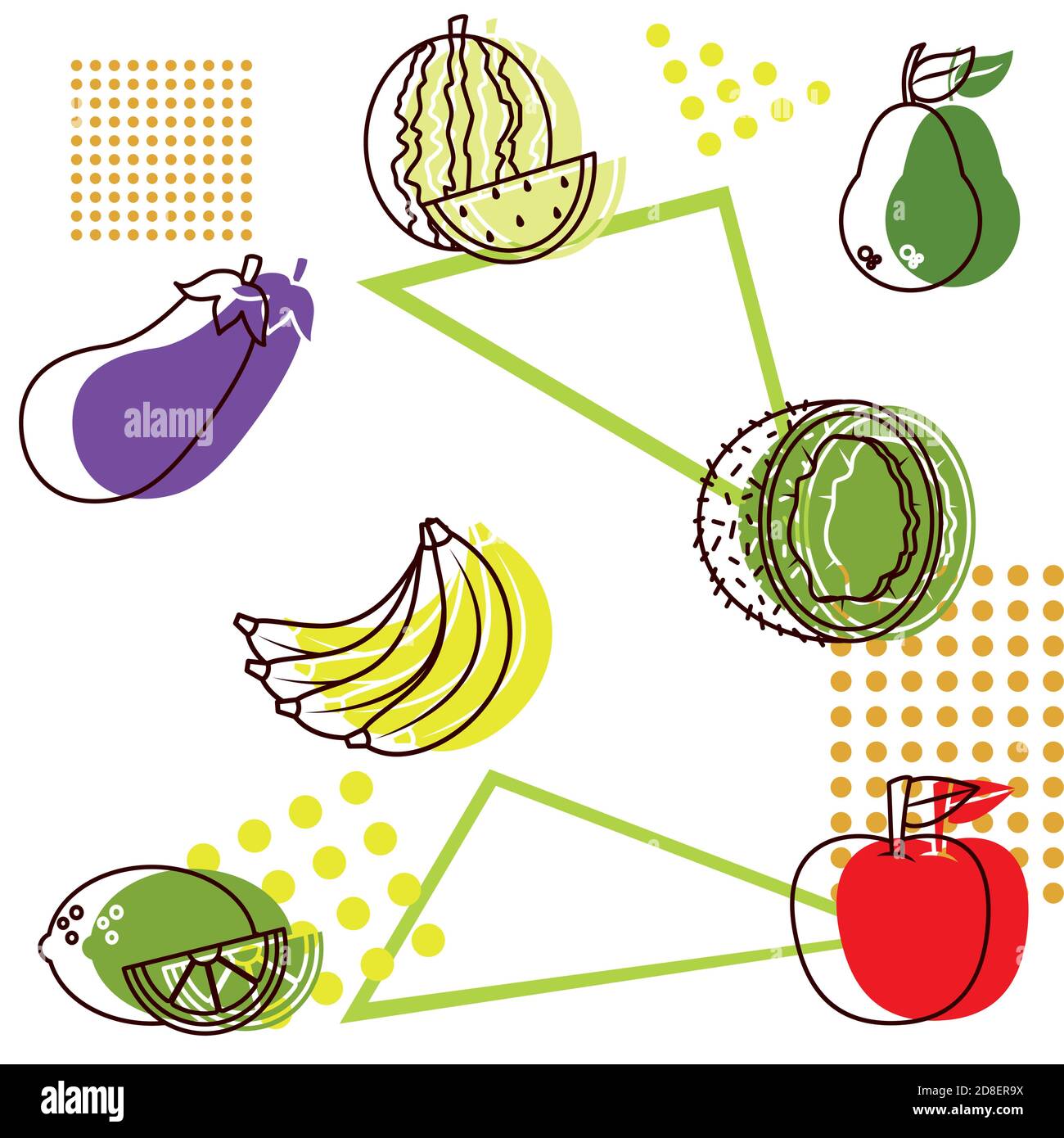 geometric shapes in fruit