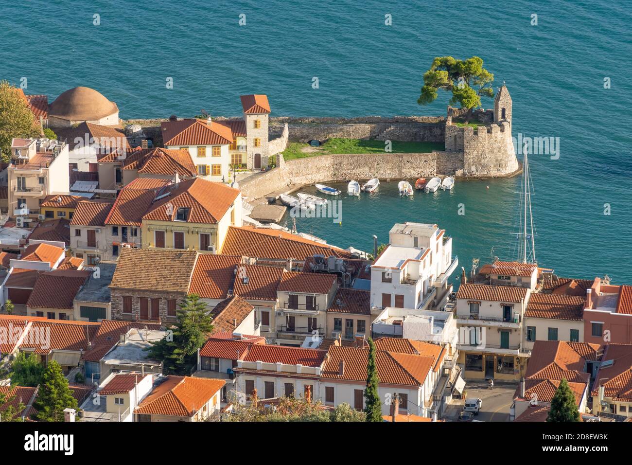 The old harbor of Nafpaktos, known as Lepanto during part of its