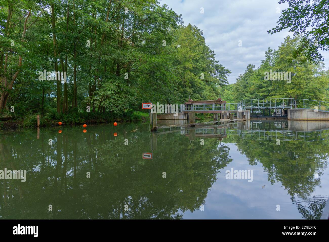 Punt boat tour through the Spree Forest, Oberspreewald, Brandenburg, East Germany, Europe Stock Photo