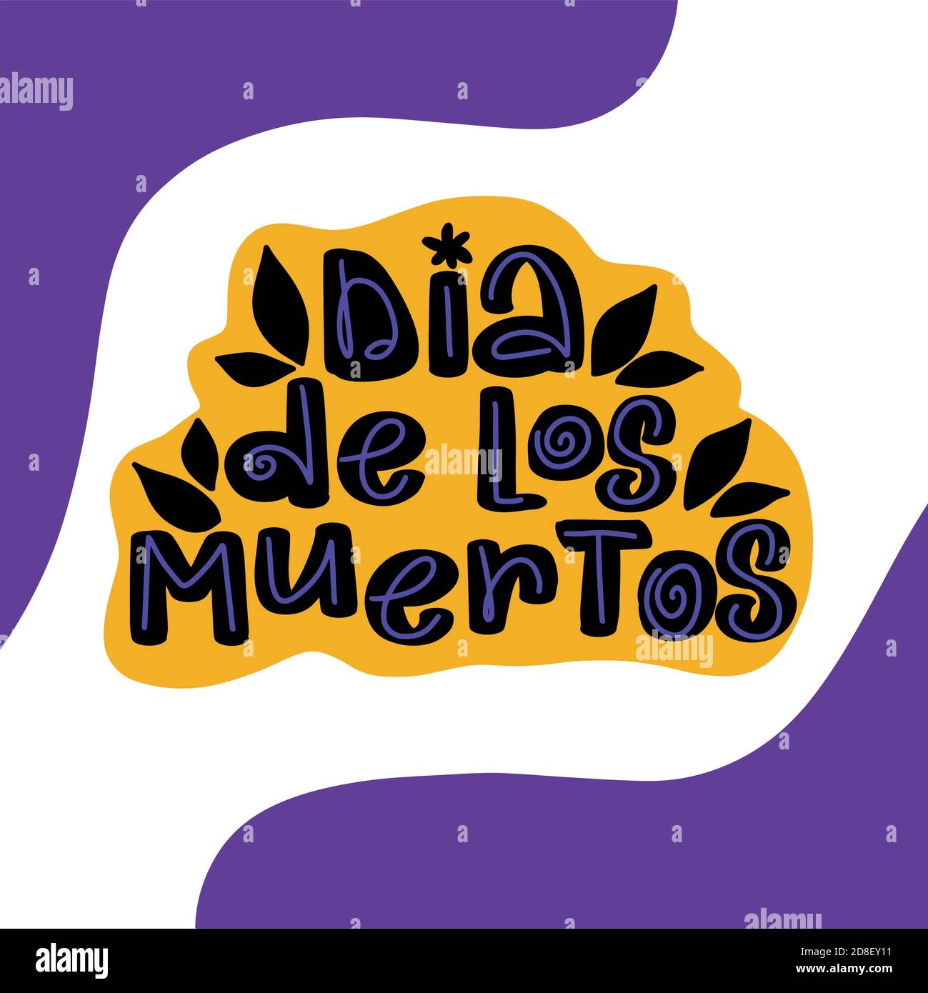 Lettering poster for mexican holiday Day of the Dead  Stock Vector