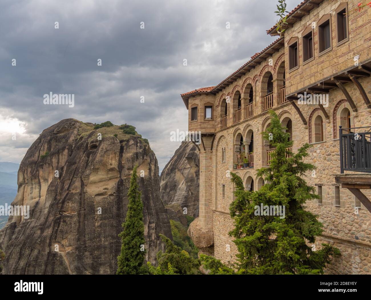 The Monastery of Varlaam in the Meteora a stunning rock formation in ...