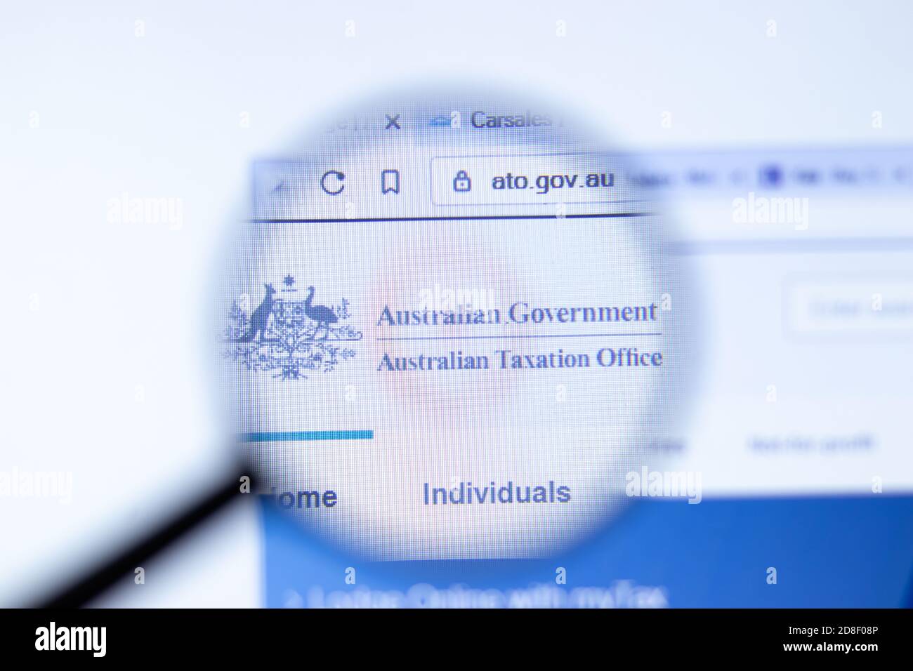 New York, USA - 29 September 2020: Australian Government Taxation Office company website with logo up, Illustrative Editorial Stock Photo - Alamy