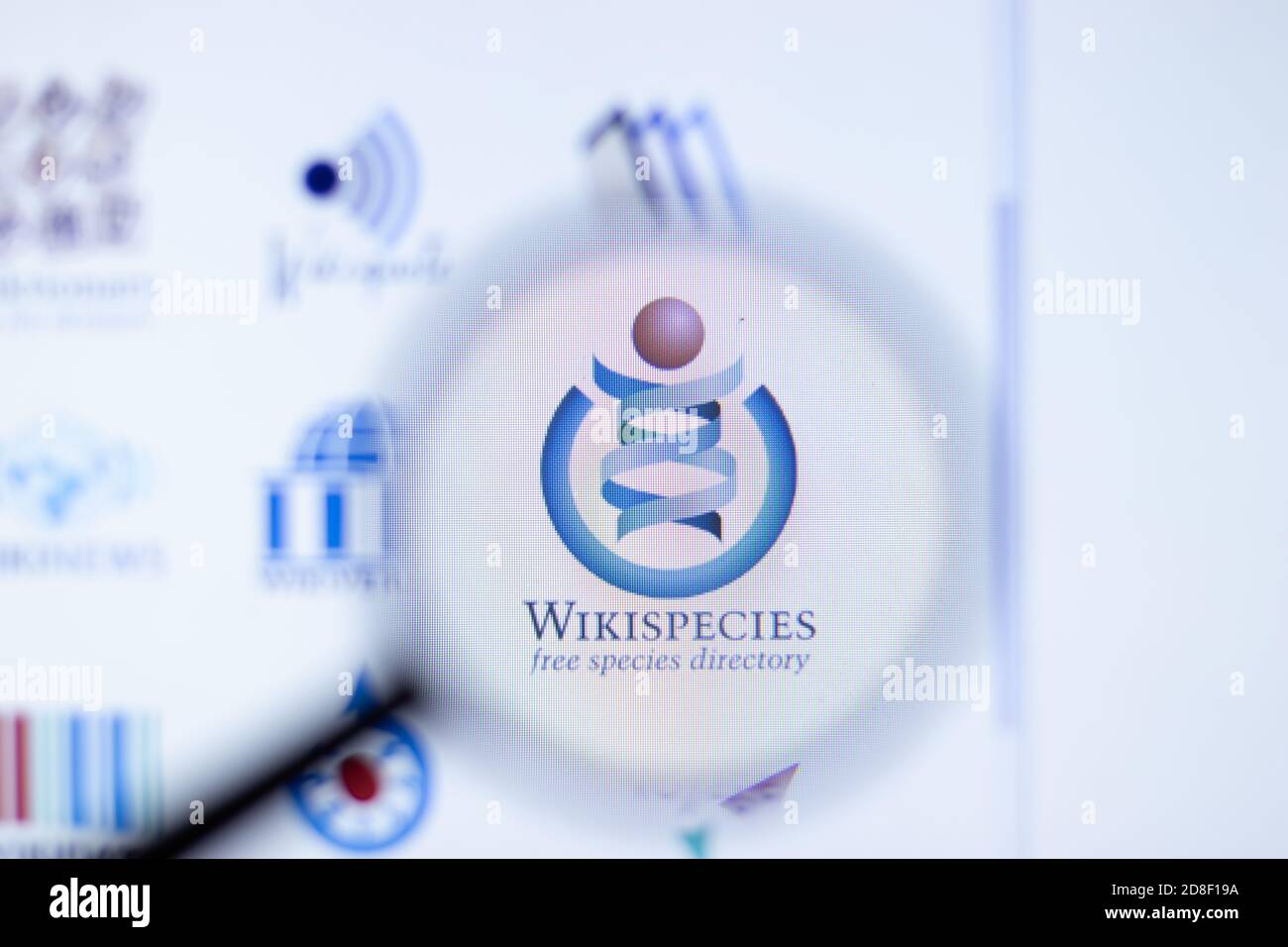New York, USA - 29 September 2020: Wikispecies company website with logo close up, Illustrative Editorial Stock Photo