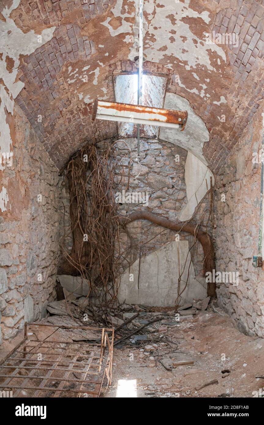 A typical prison cell at Eastern State Penitentiary. Photo by Liz Roll Stock Photo