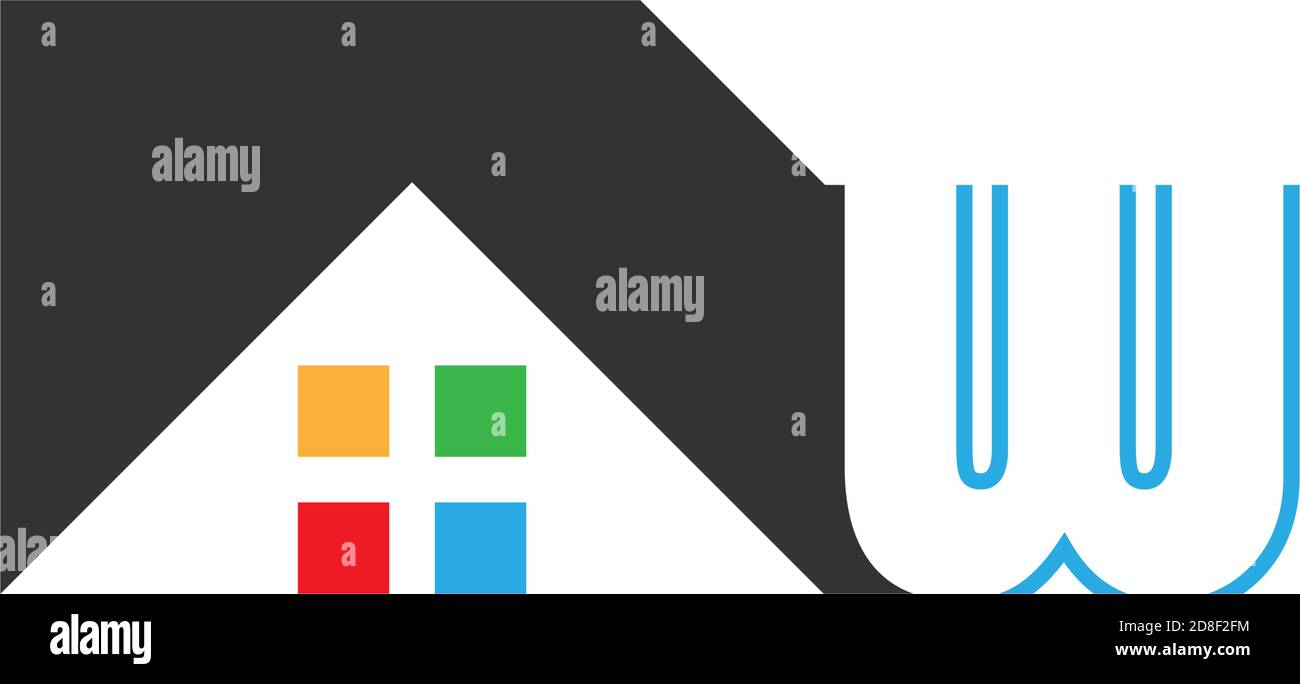 Letter W logo Icon for house, real estate vector template Stock Vector ...