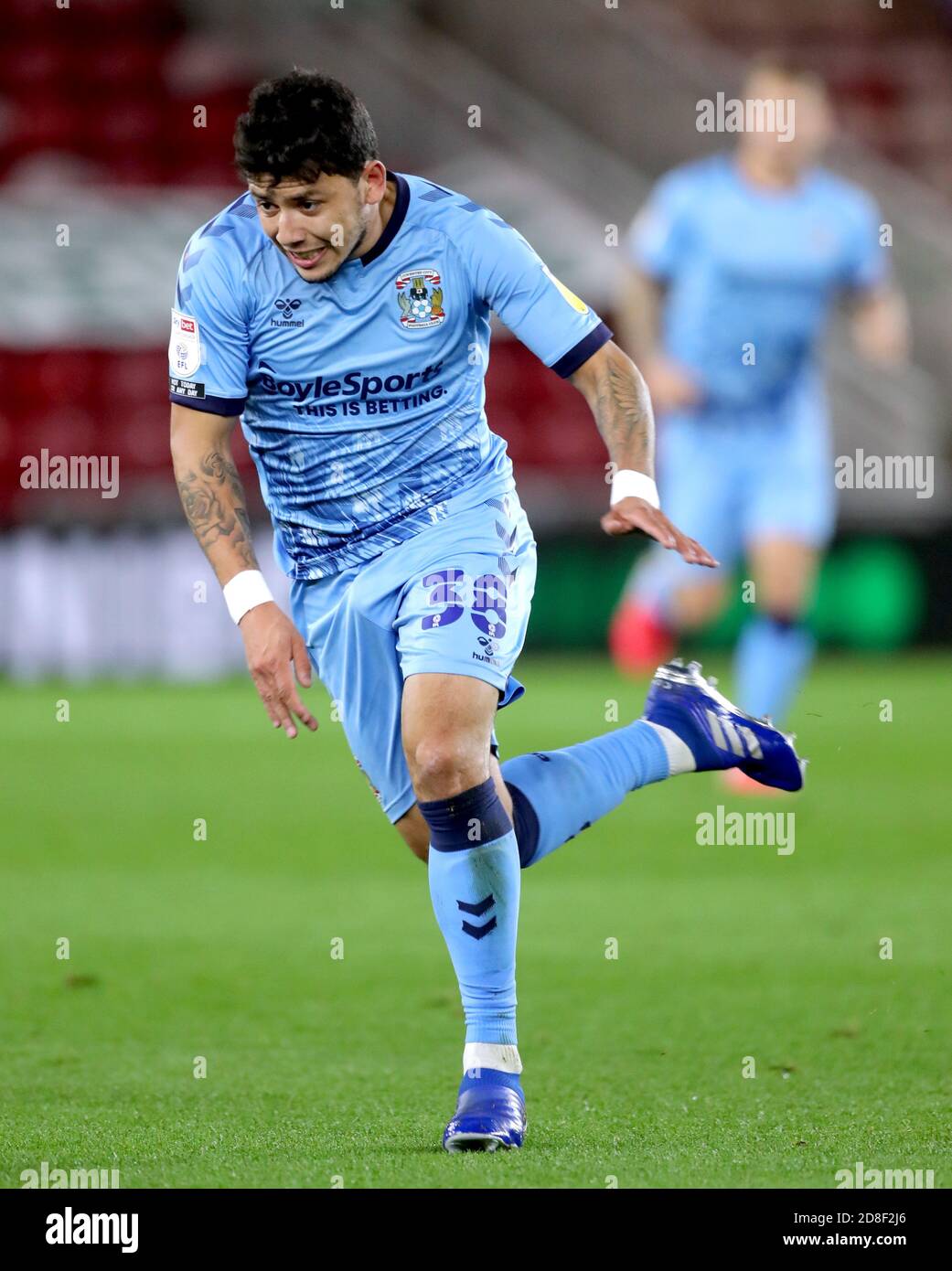 Coventry City's Gustavo Hamer during the Sky Bet Championship match at Riverside Stadium, Middlesbrough. Stock Photo