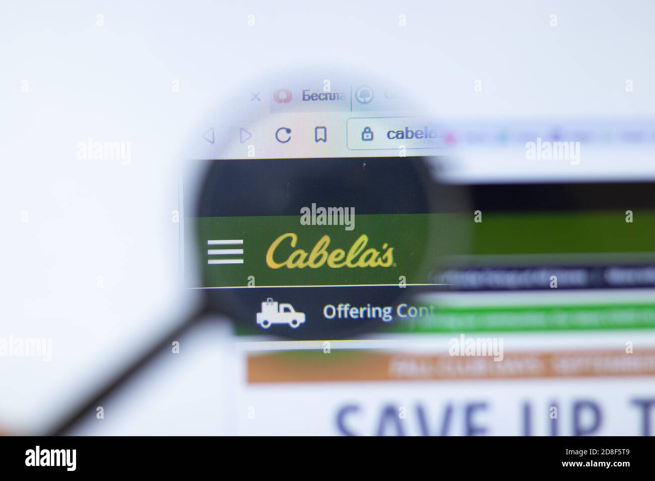 New York, USA 29 September 2020 Cabelas company website