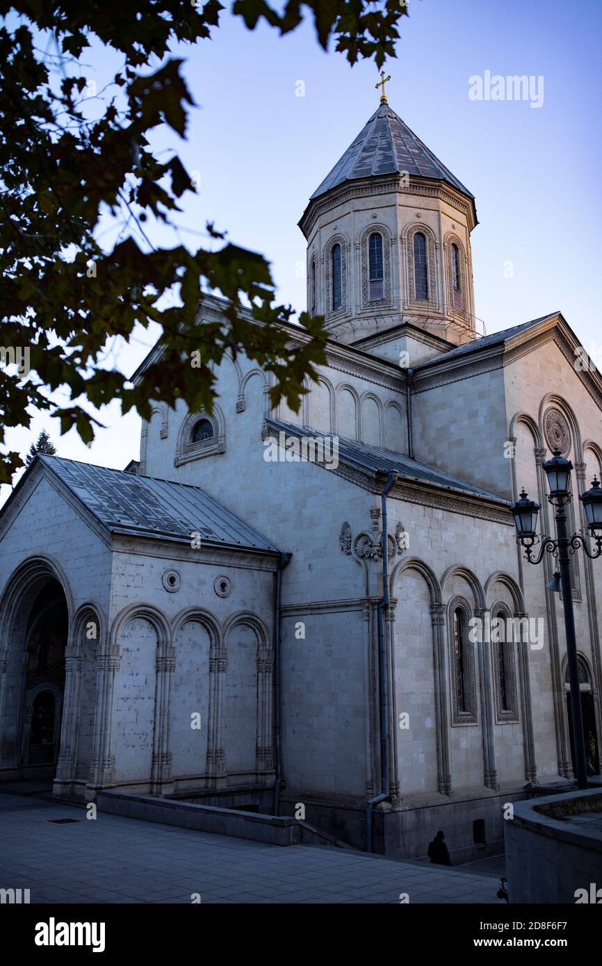 Kashueti St. George Church in Tbilisi, Georgia, Caucasus, Eastern Europe. Stock Photo