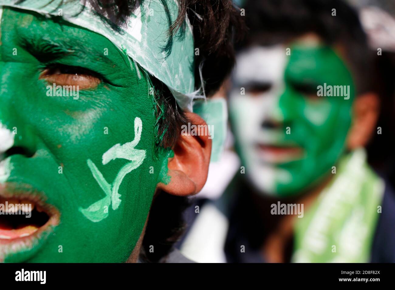Sanaa, Yemen. 29th Oct, 2020. People take part in a rally to mark the ...
